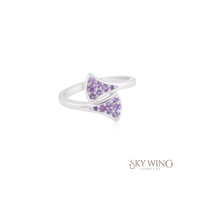 PINK SAPPHIRE BYPASS CLUSTER RING