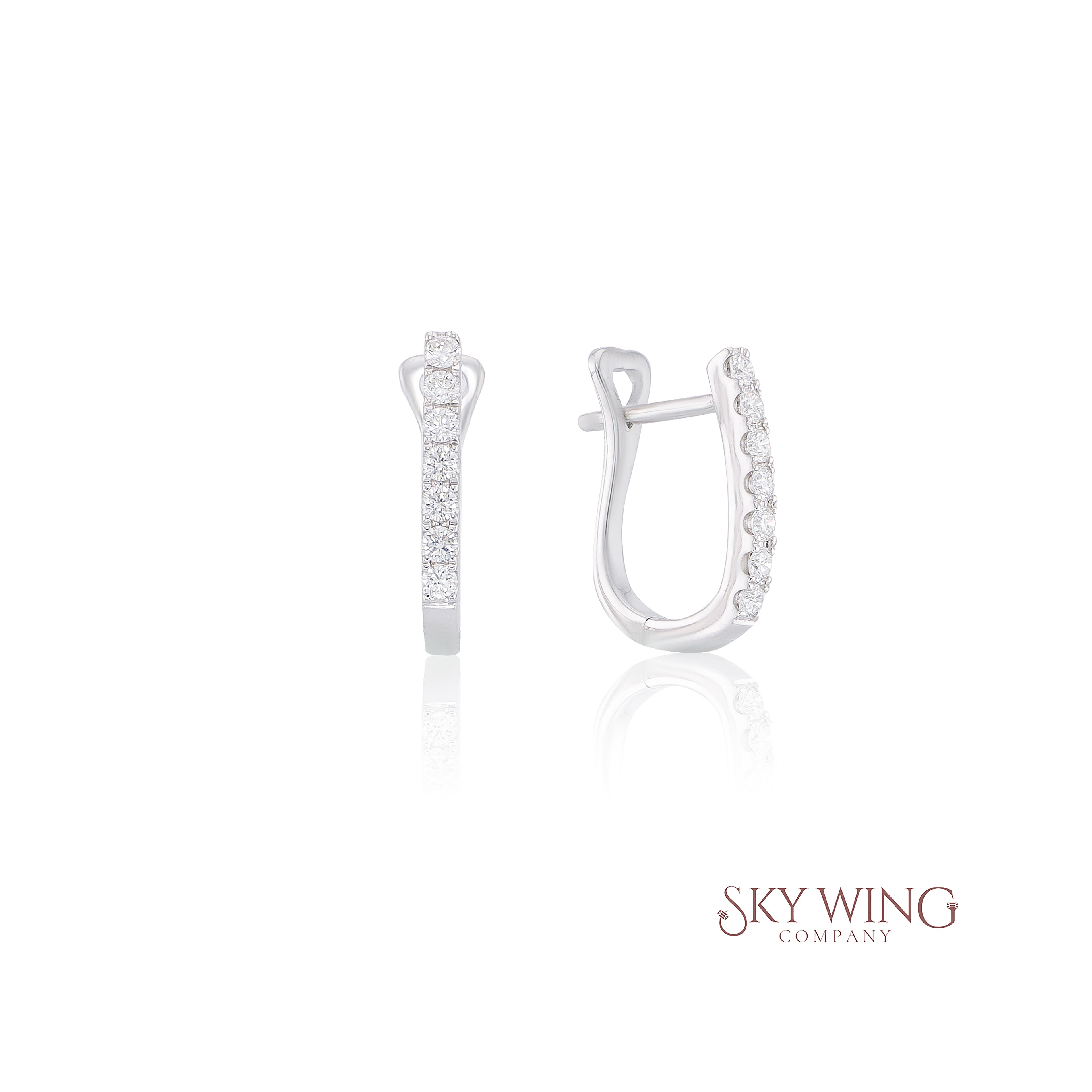 DIAMOND ROUND EARRINGS