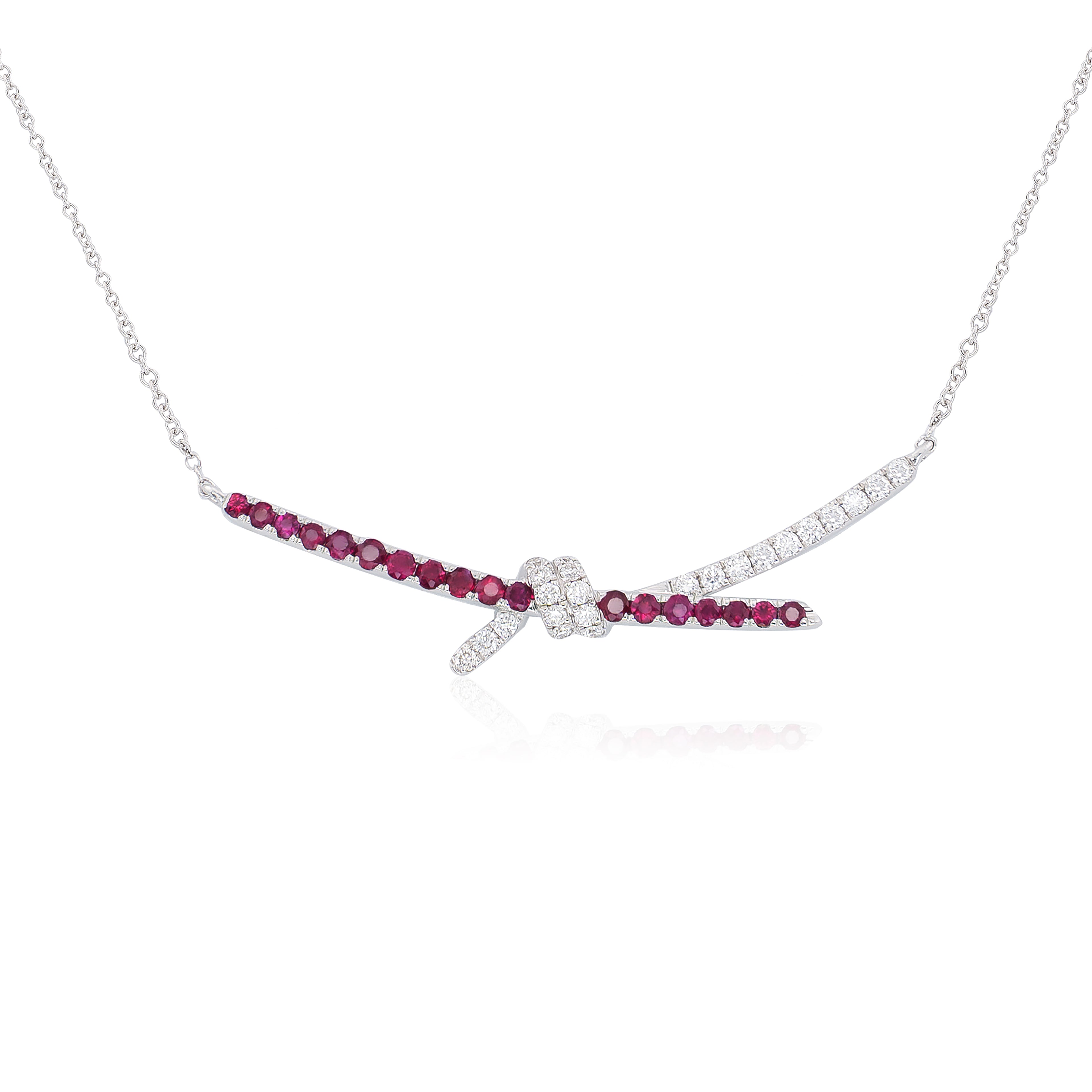 Pink Sapphire Cluster Necklace