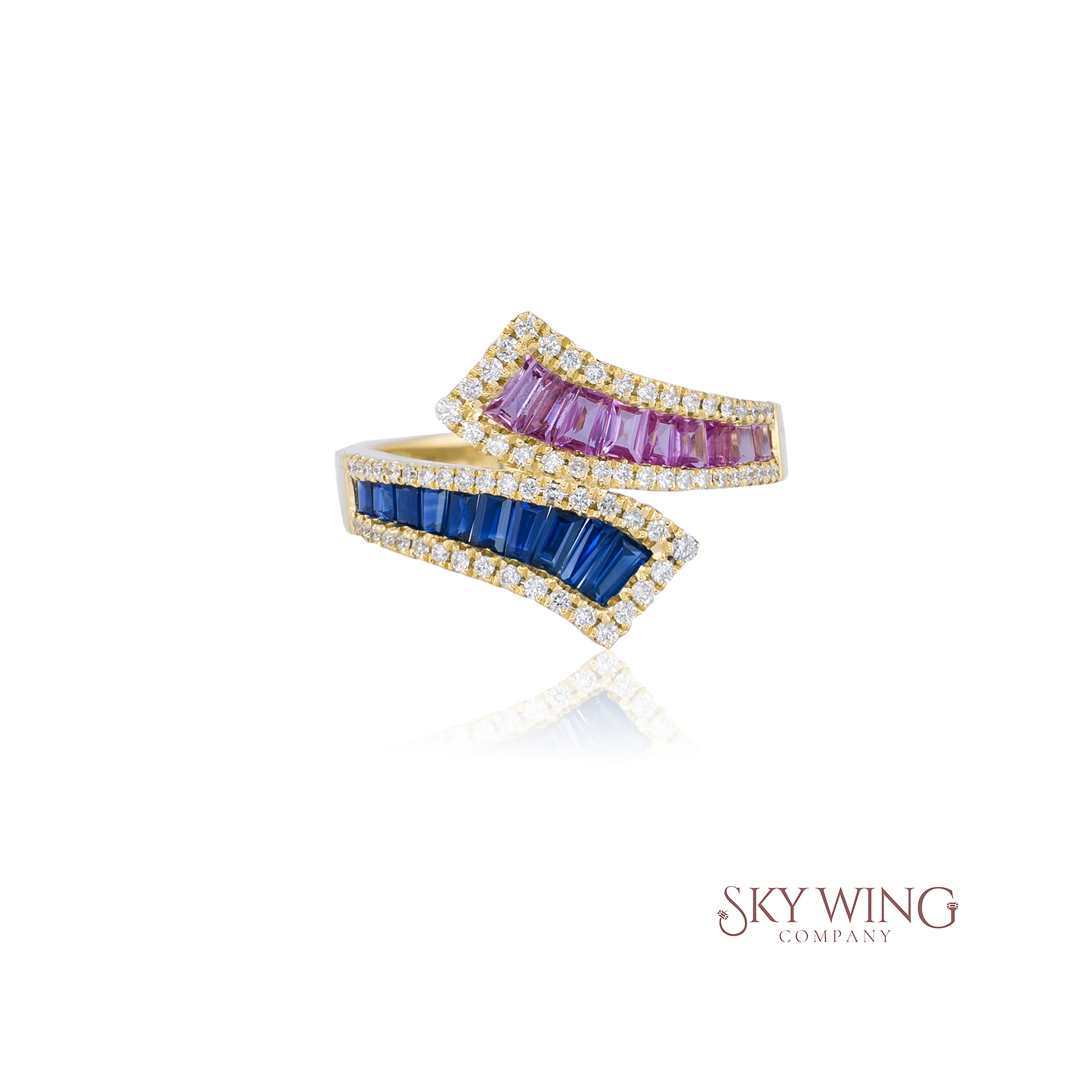 BAGUETTE MULTI SAPPHIRE & DIAMOND RING