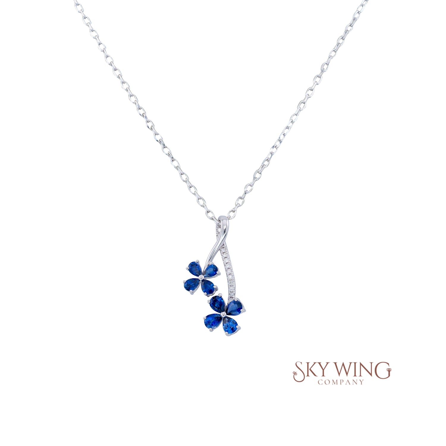 Everblooming Blue Sapphire Necklace