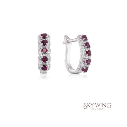 EMERALD AND DIAMOND HOOP EARRINGS