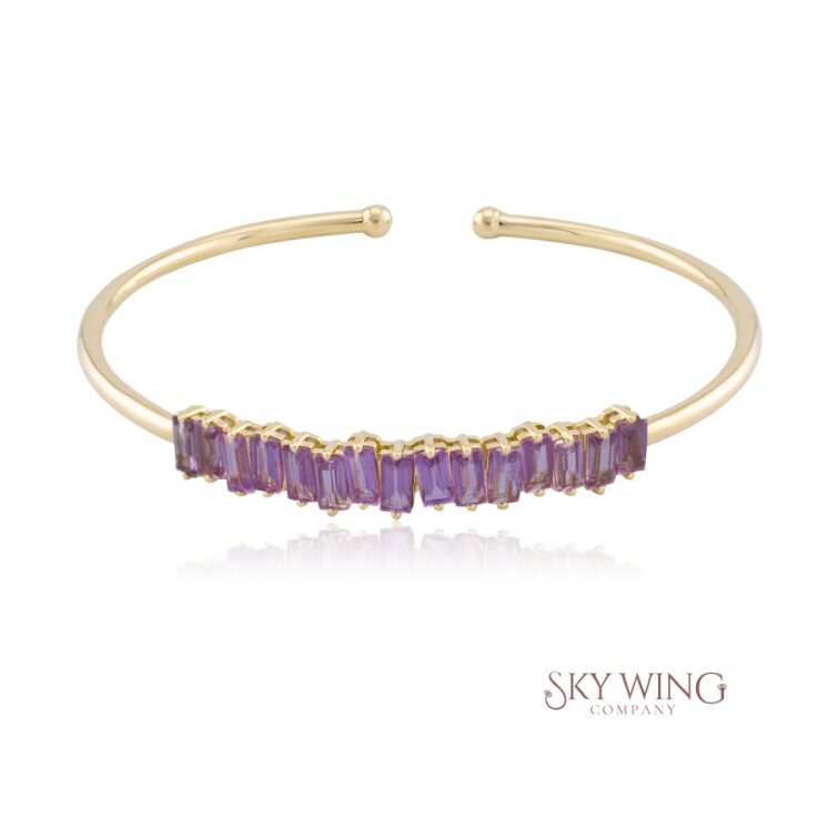 PINK SAPPHIRE ADJUSTABLE BANGLE