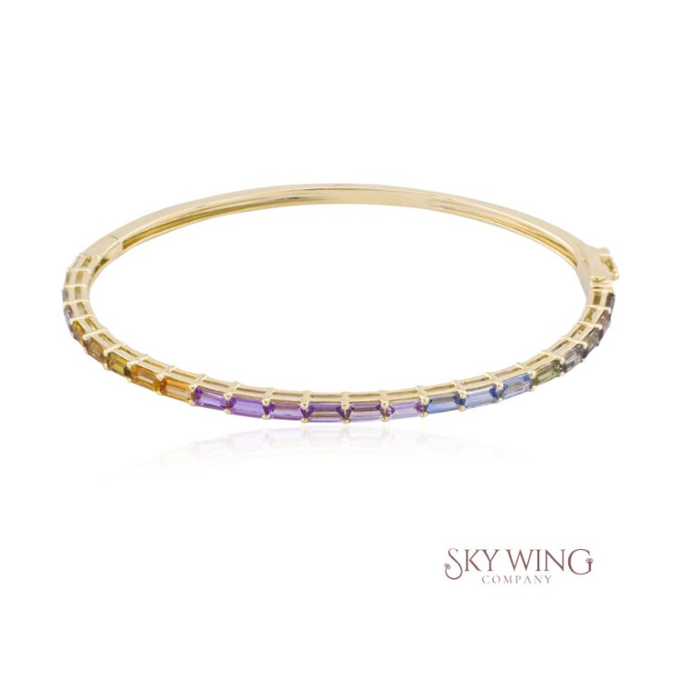 MULTI SAPPHIRE BAGUETTE BRACELET