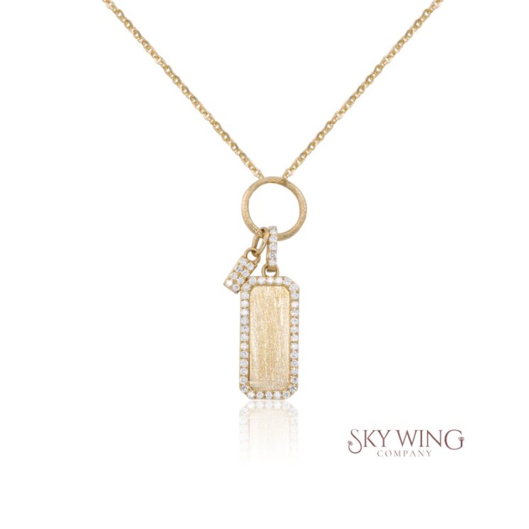 ROUND DIAMOND BAR NECKLACE