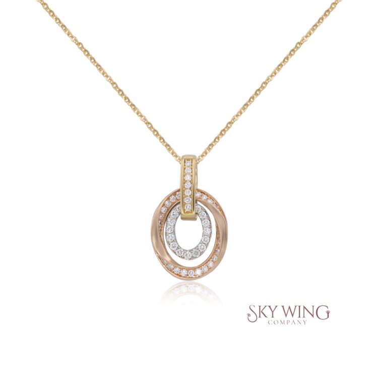 2 CIRCLES CLOVER NECKLACE