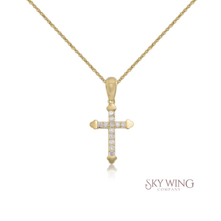 ROUND DIAMOND CROSS PENDANT