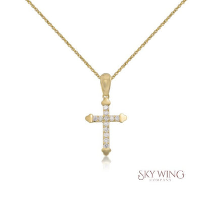 ROUND DIAMOND CROSS PENDANT