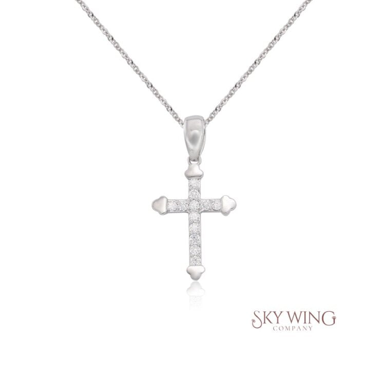 ROUND DIAMOND CROSS PENDANT