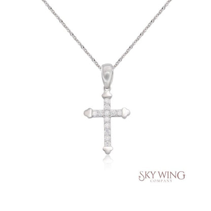 ROUND DIAMOND CROSS PENDANT