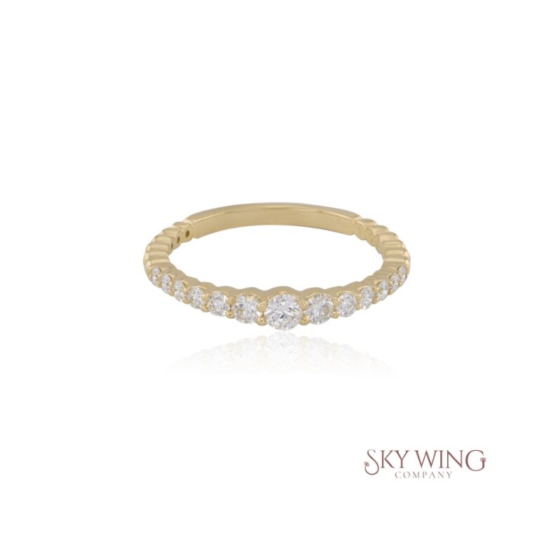 ROUND DIAMOND HALF ETERNITY BAND RING