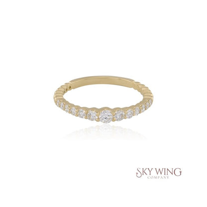 ROUND DIAMOND HALF ETERNITY BAND RING