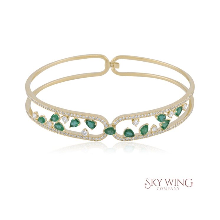 BOTANICA BLOOM EMERALD AND DIAMOND BRACELET