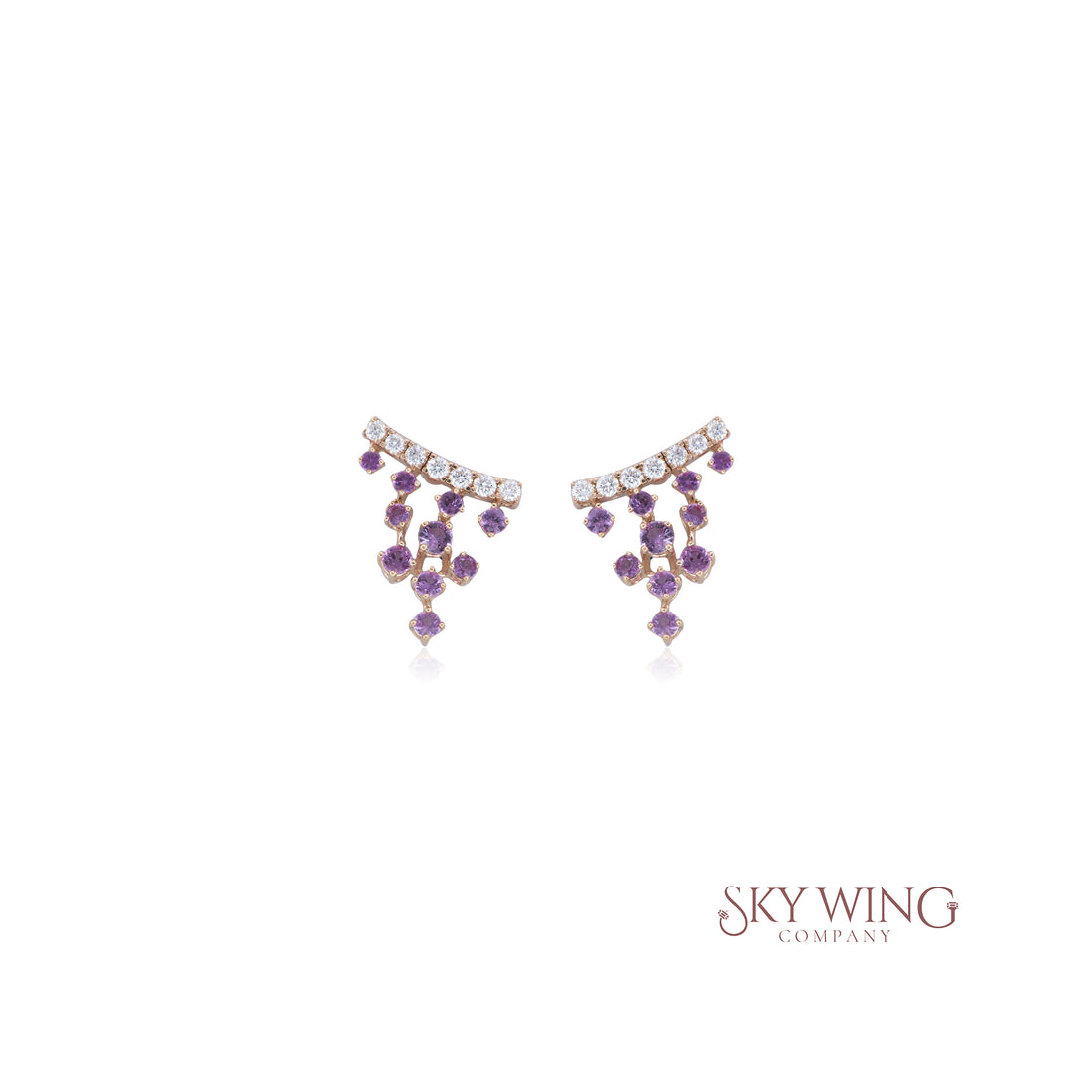 PINK SAPPHIRE CLUSTER EARRING