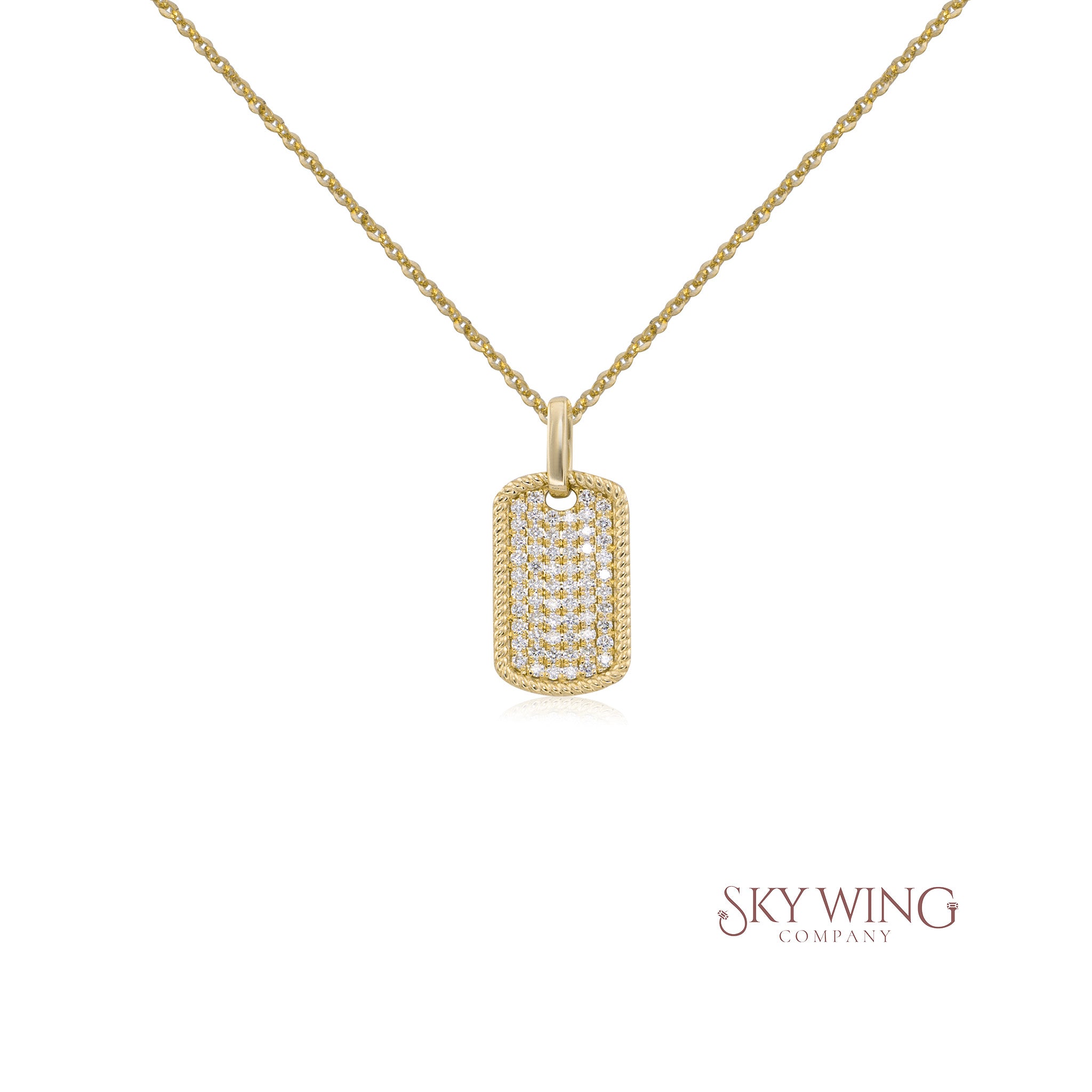 DIAMOND ROUND BAR NECKLACE