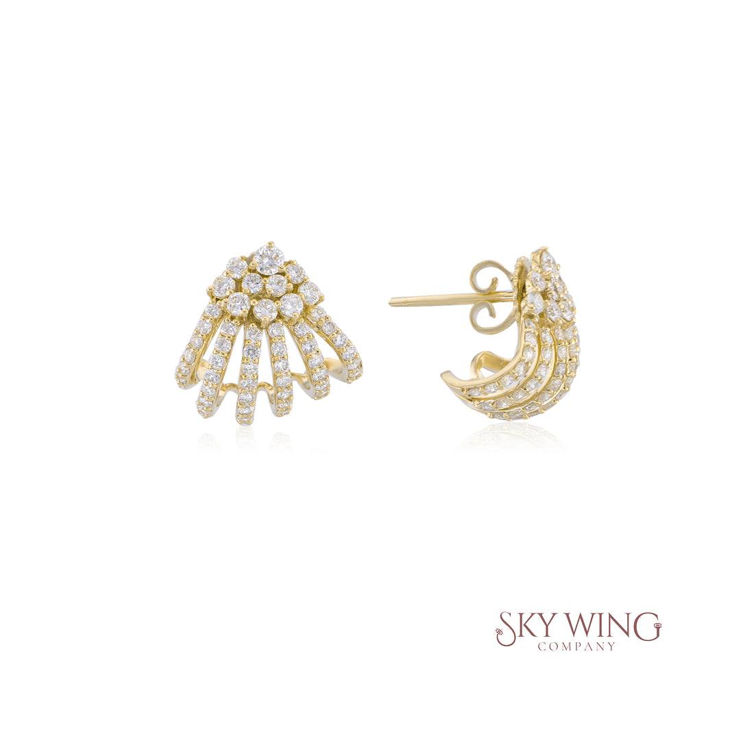 DIAMOND CAGE EARRINGS