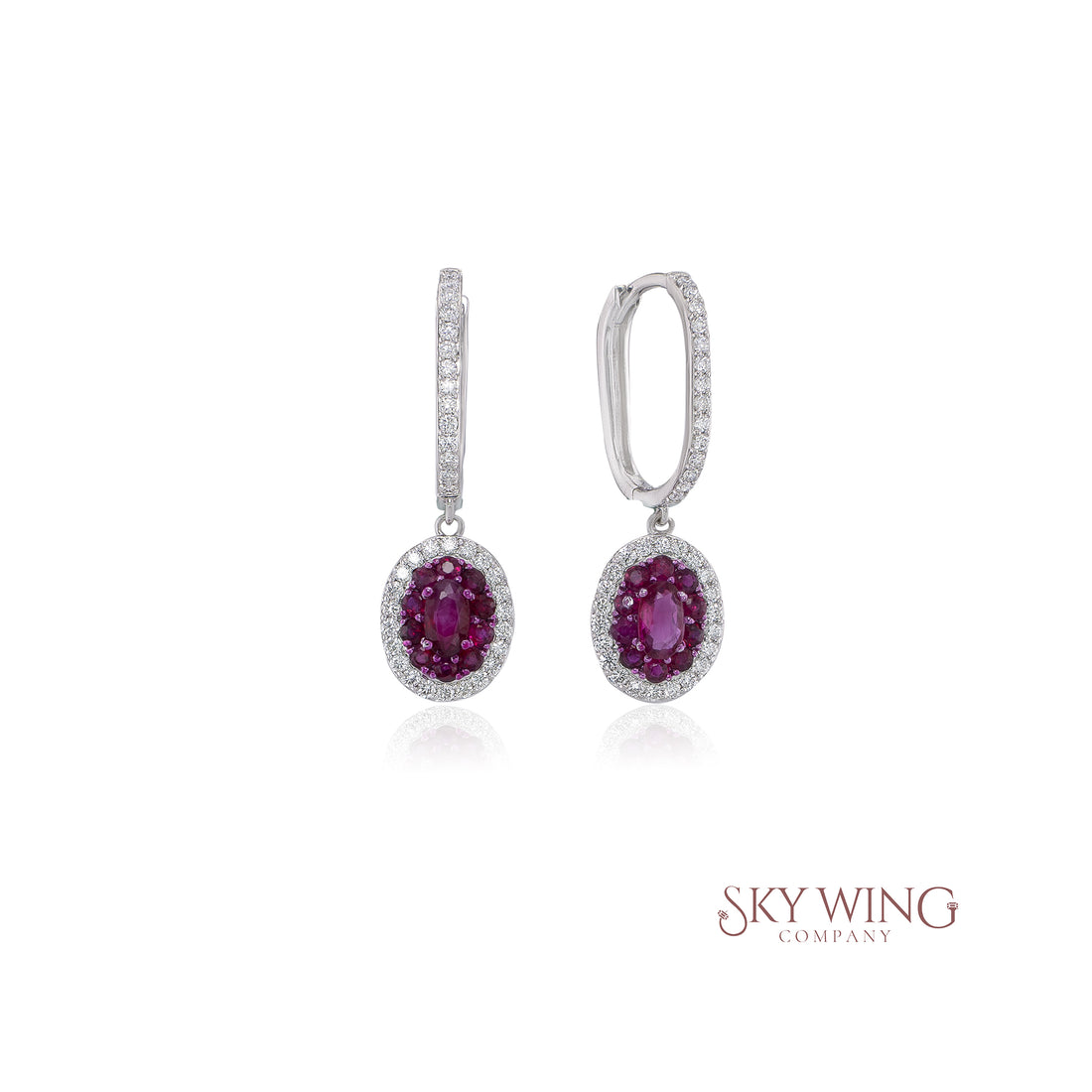 RUBY AND DIAMOND DANGLER EARRINGS