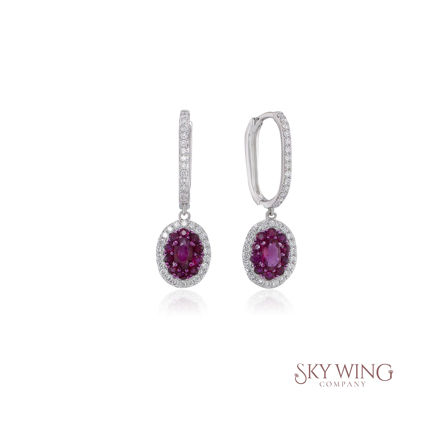 RUBY AND DIAMOND DANGLER EARRINGS