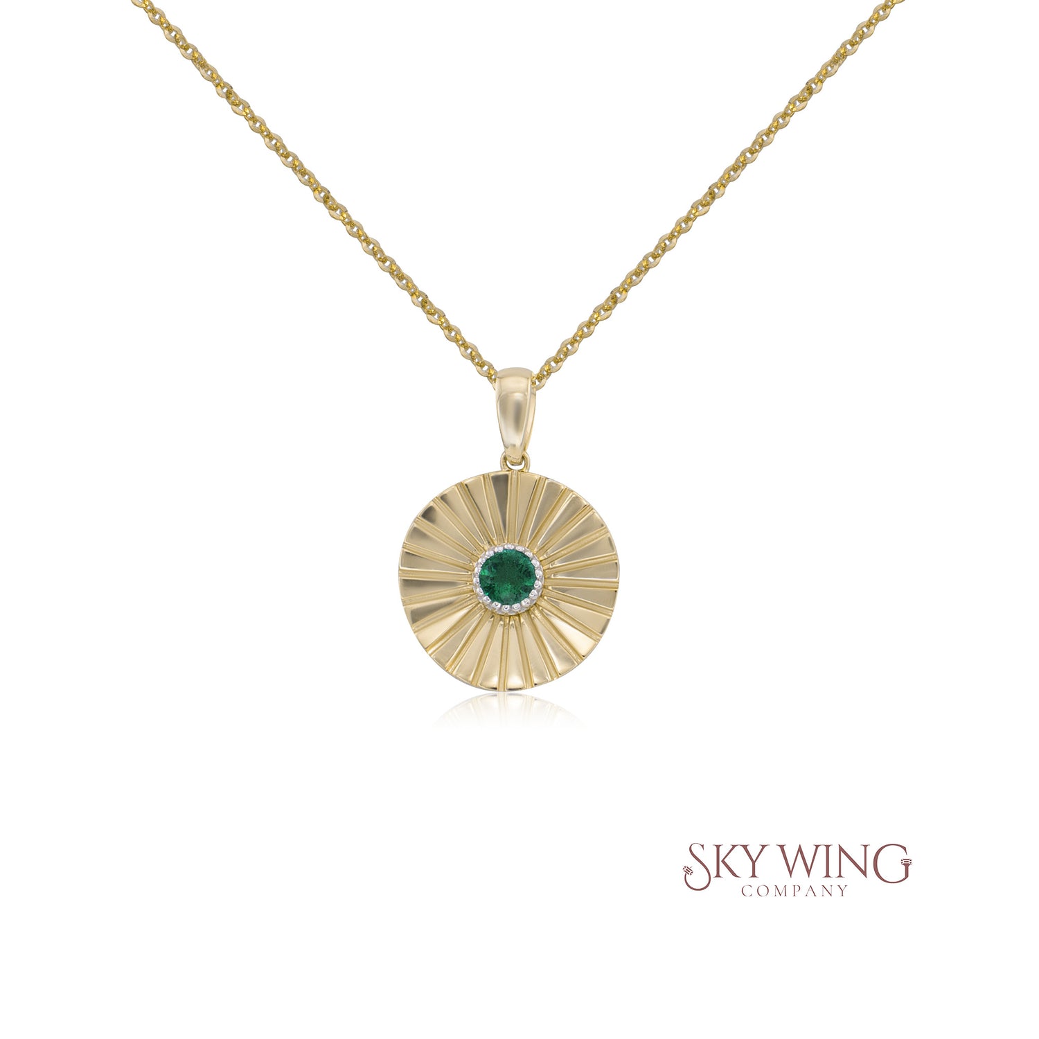 EMERALD EVIL EYE NECKLACE