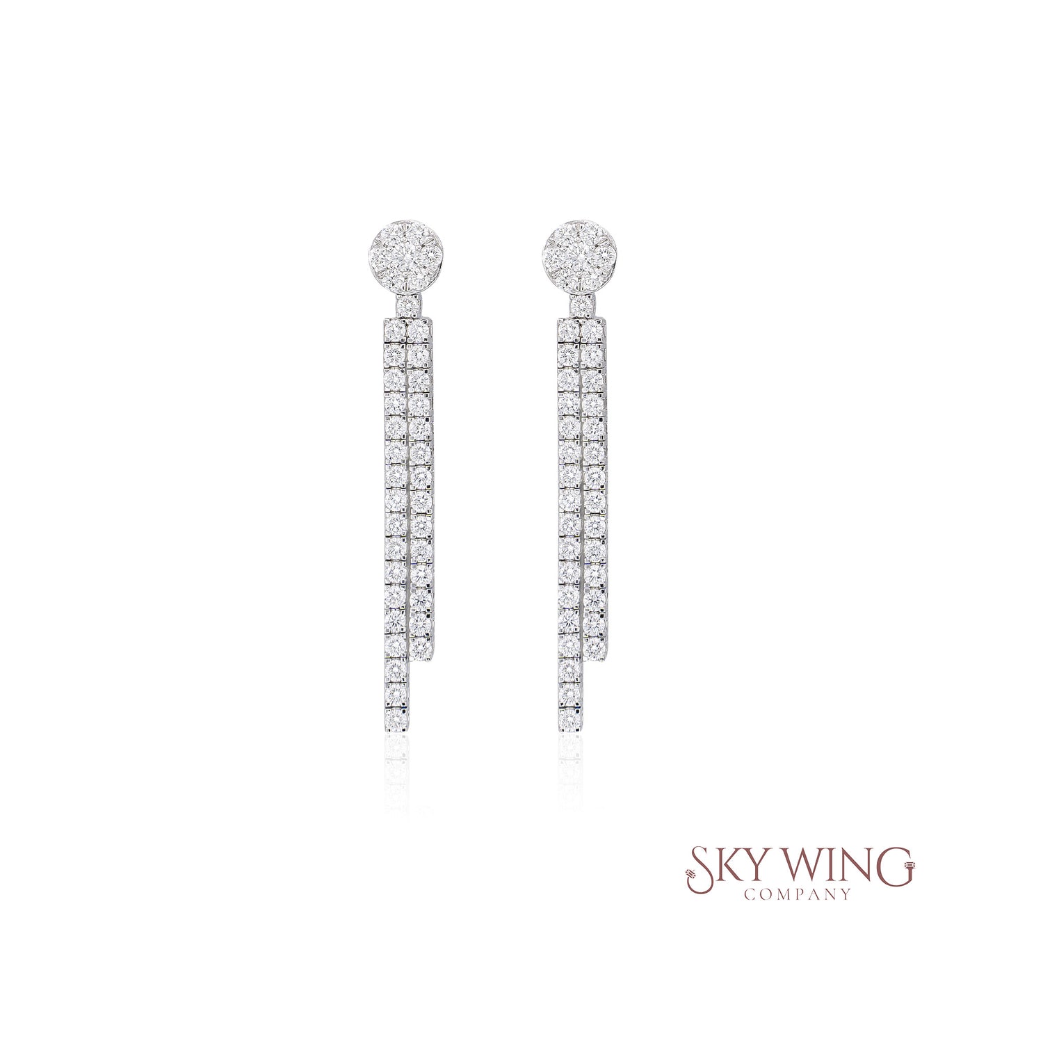 LONG TASSEL DIAMOND EARRING