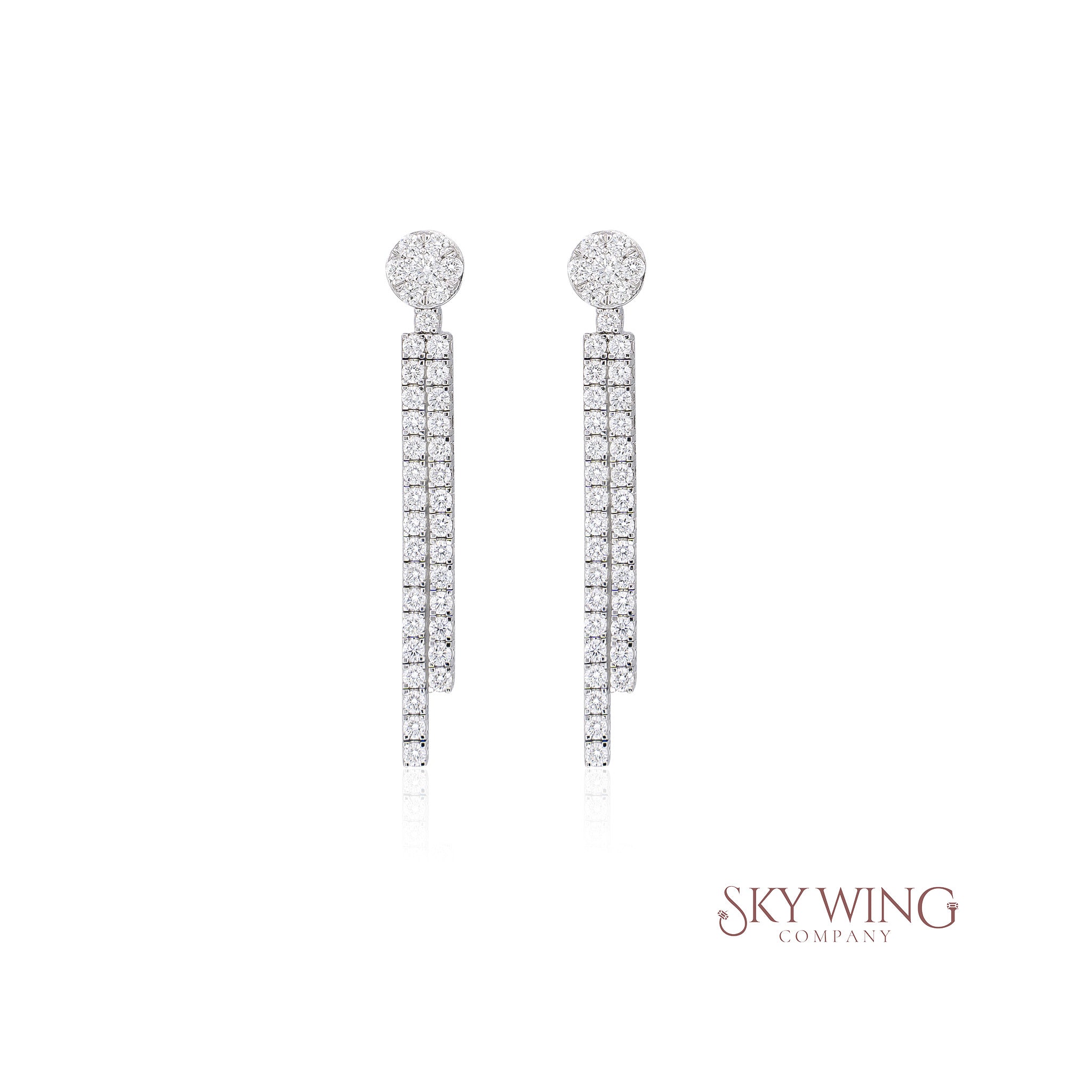 LONG TASSEL DIAMOND EARRING