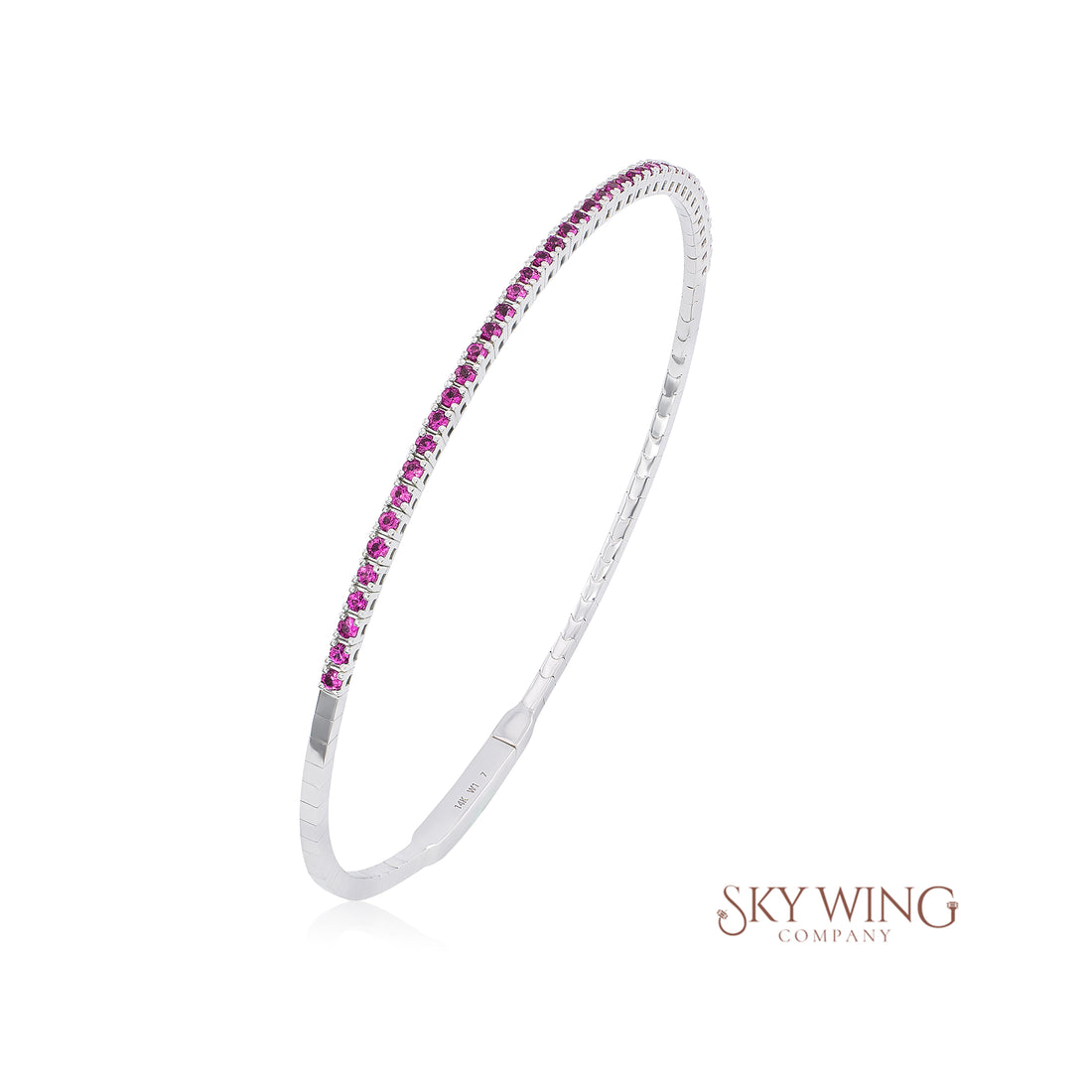 Pink Sapphire Flexible Bracelet