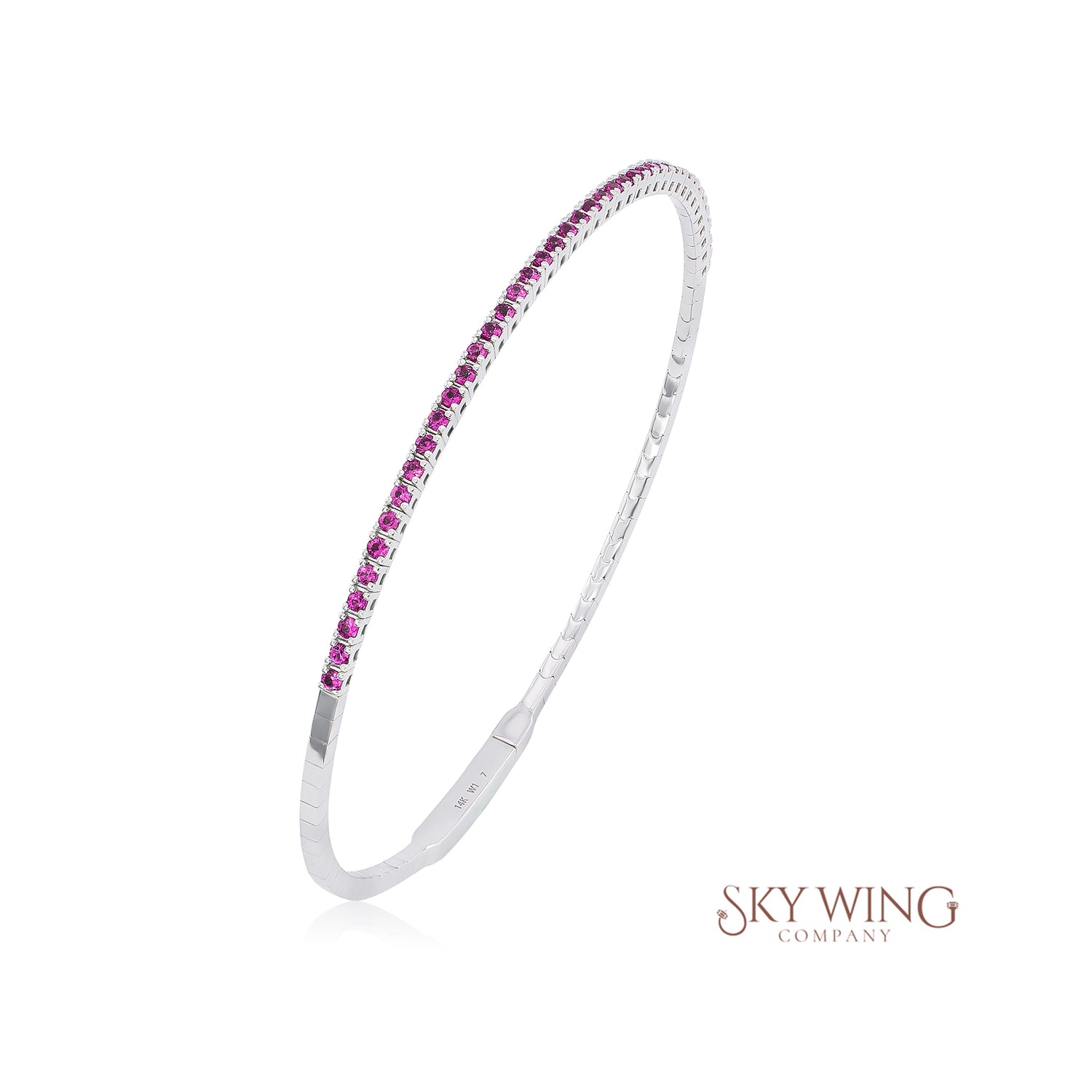 Pink Sapphire Flexible Bracelet