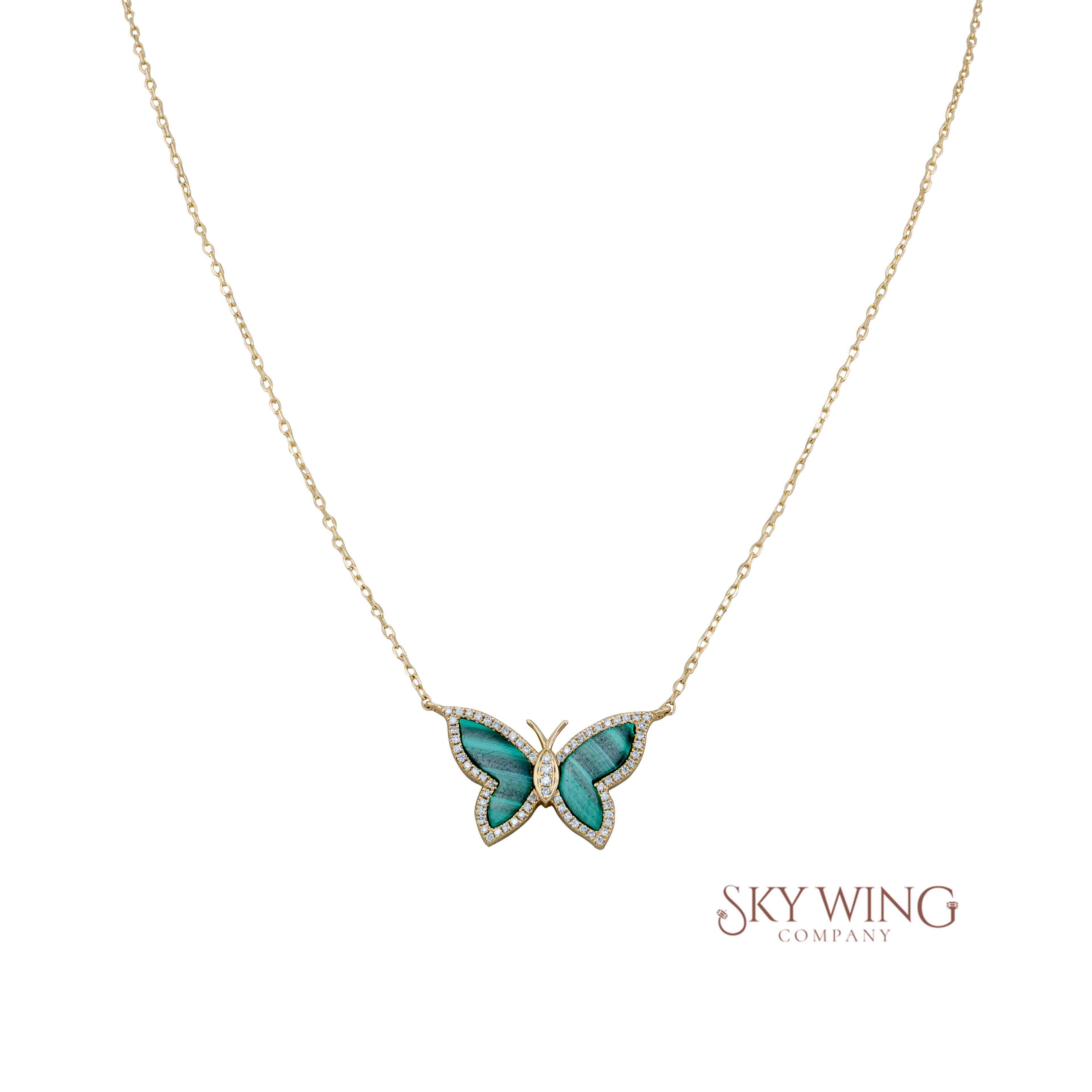 Malachite Butterfly Necklace