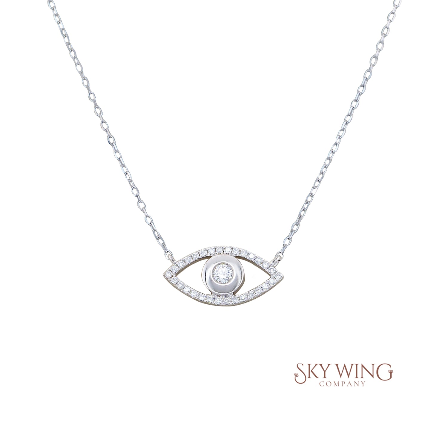 Diamond Evil Eye Necklace