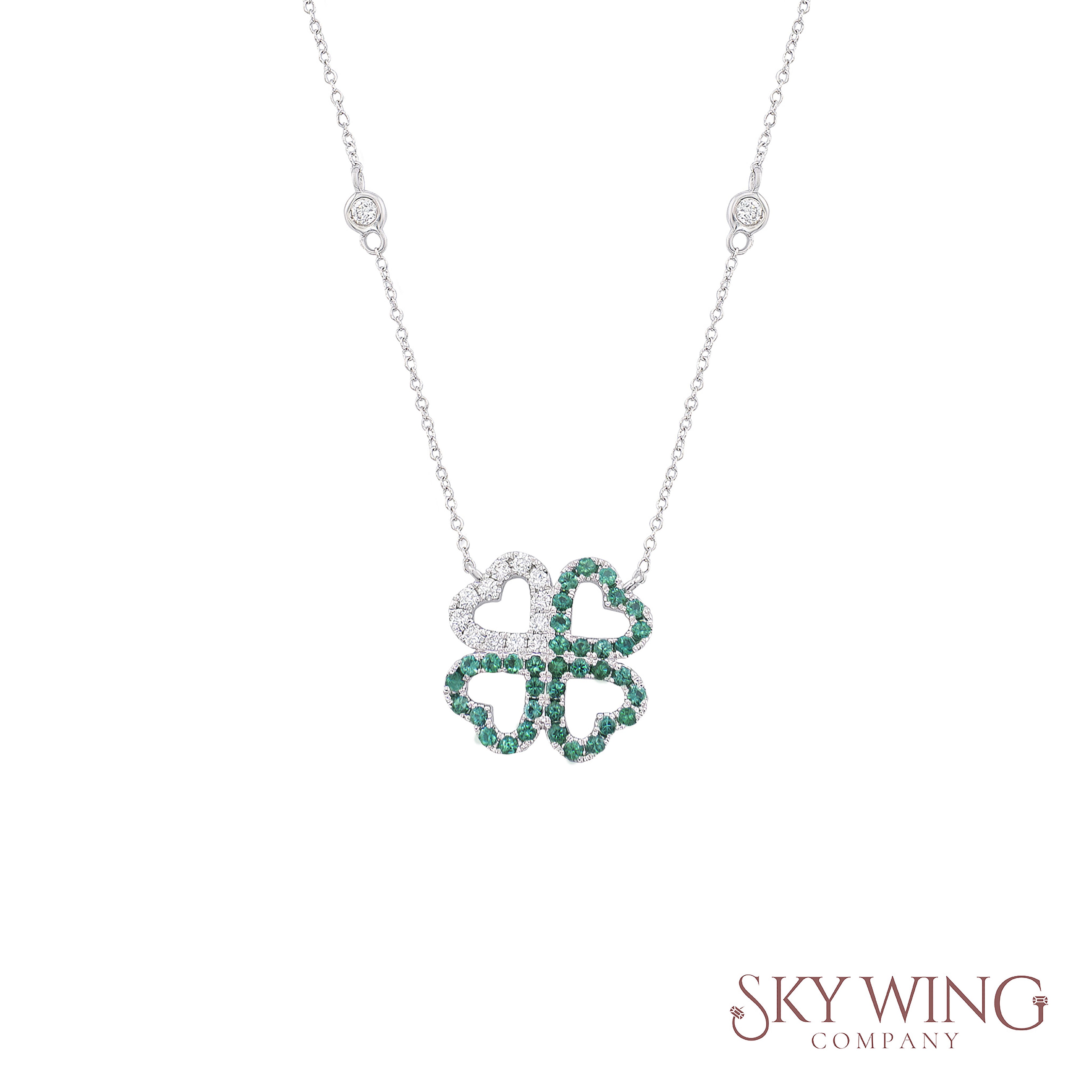 Emerald Flower Necklace