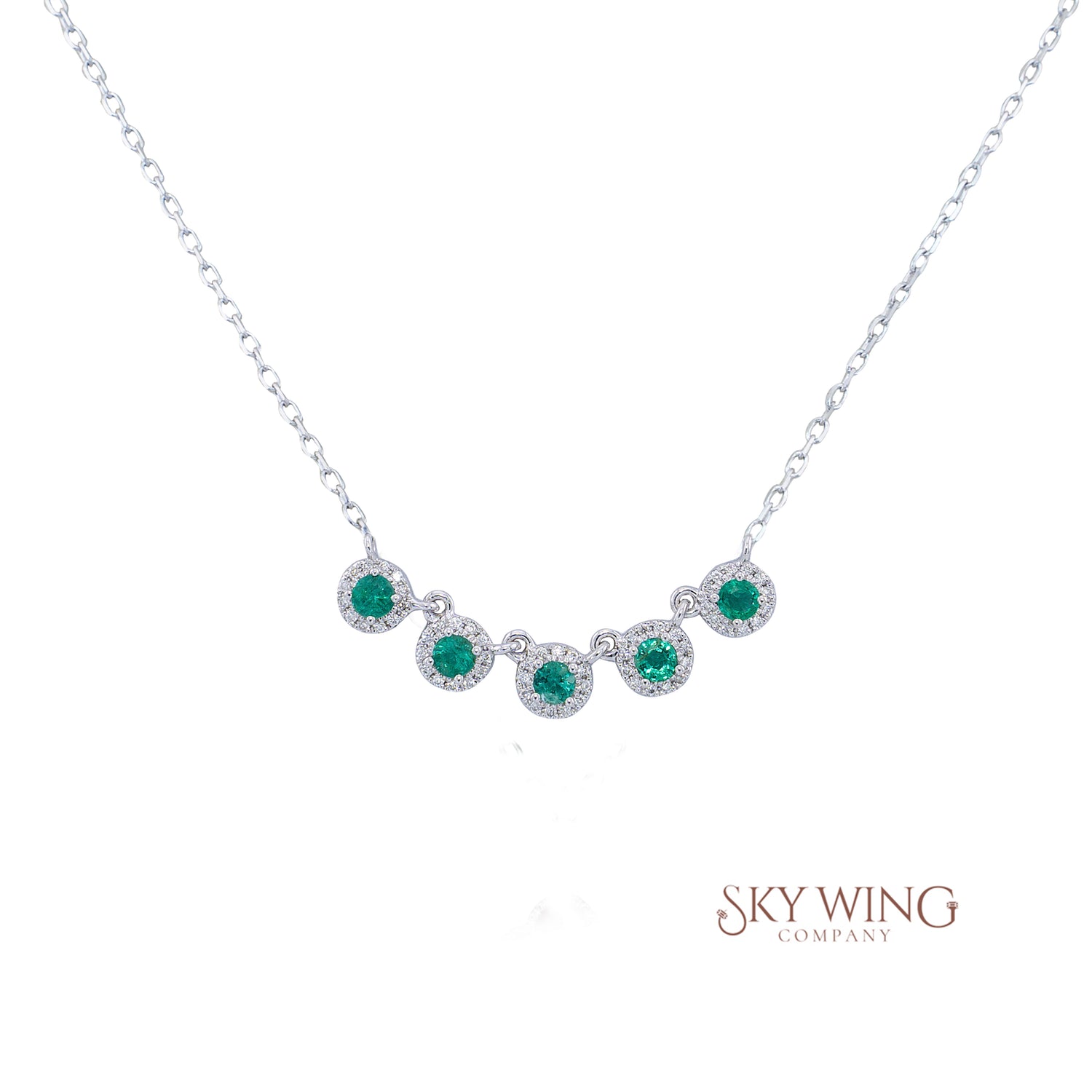 Emerald Round Necklace