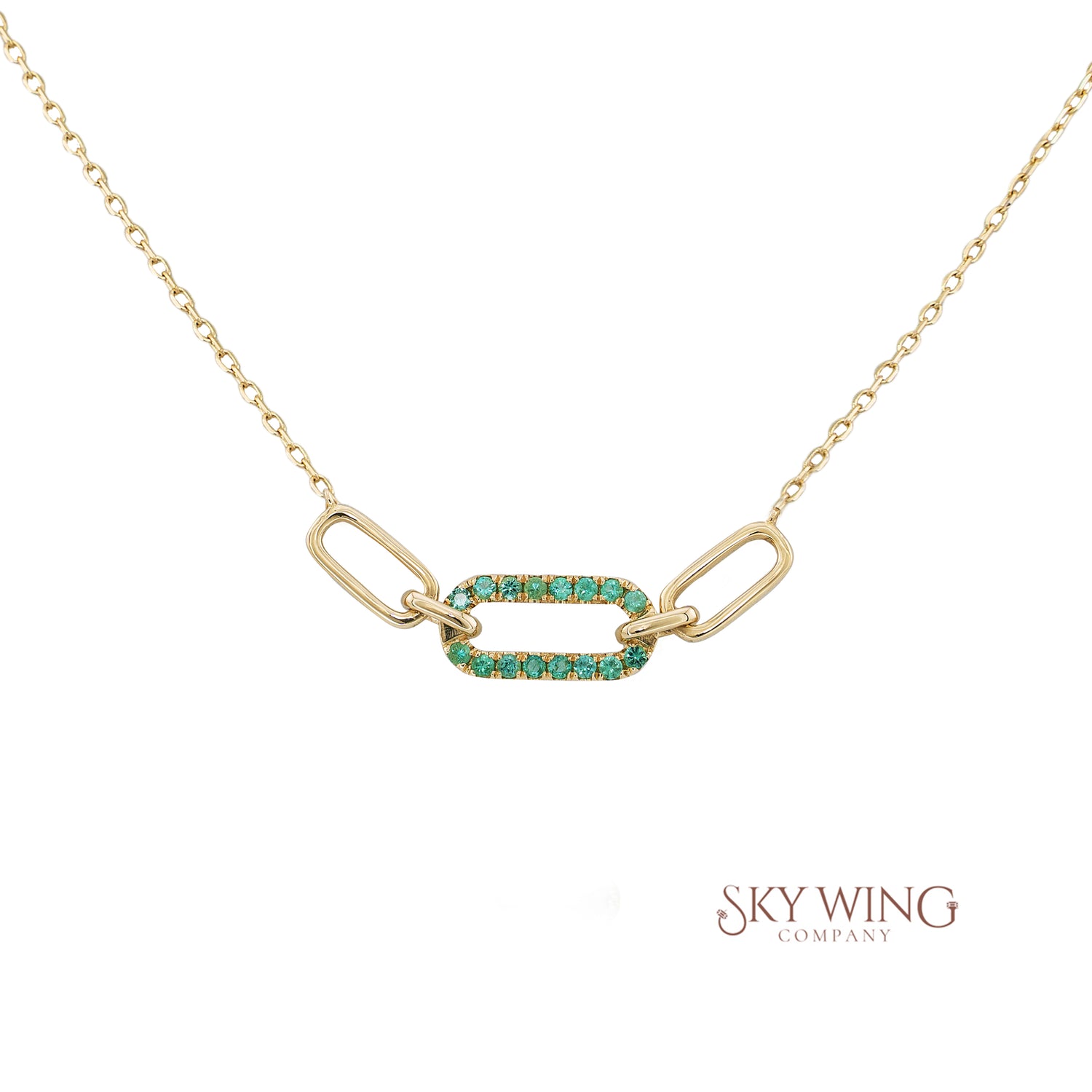 Emerald Chain Necklace