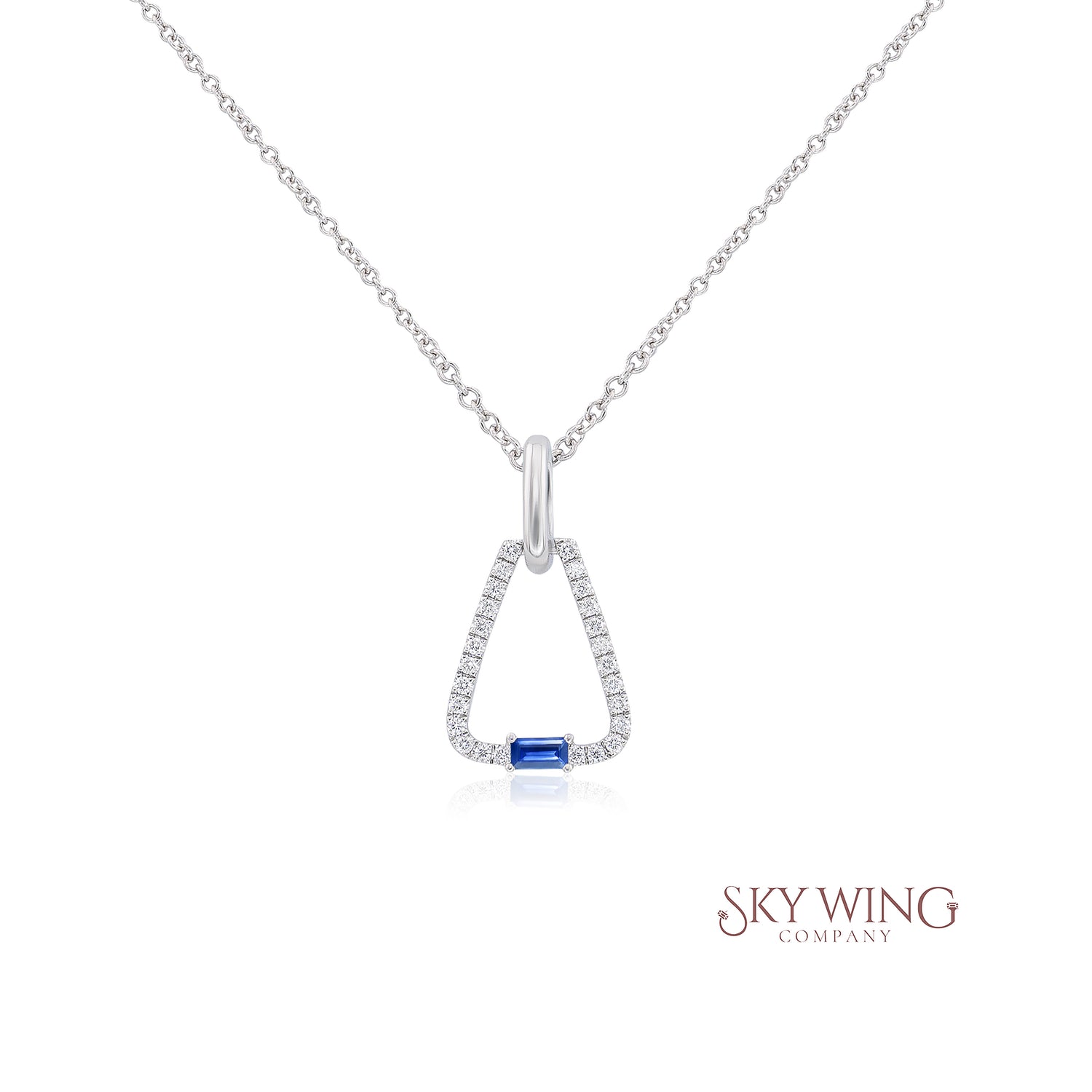 Blue Kite Shaped Necklace