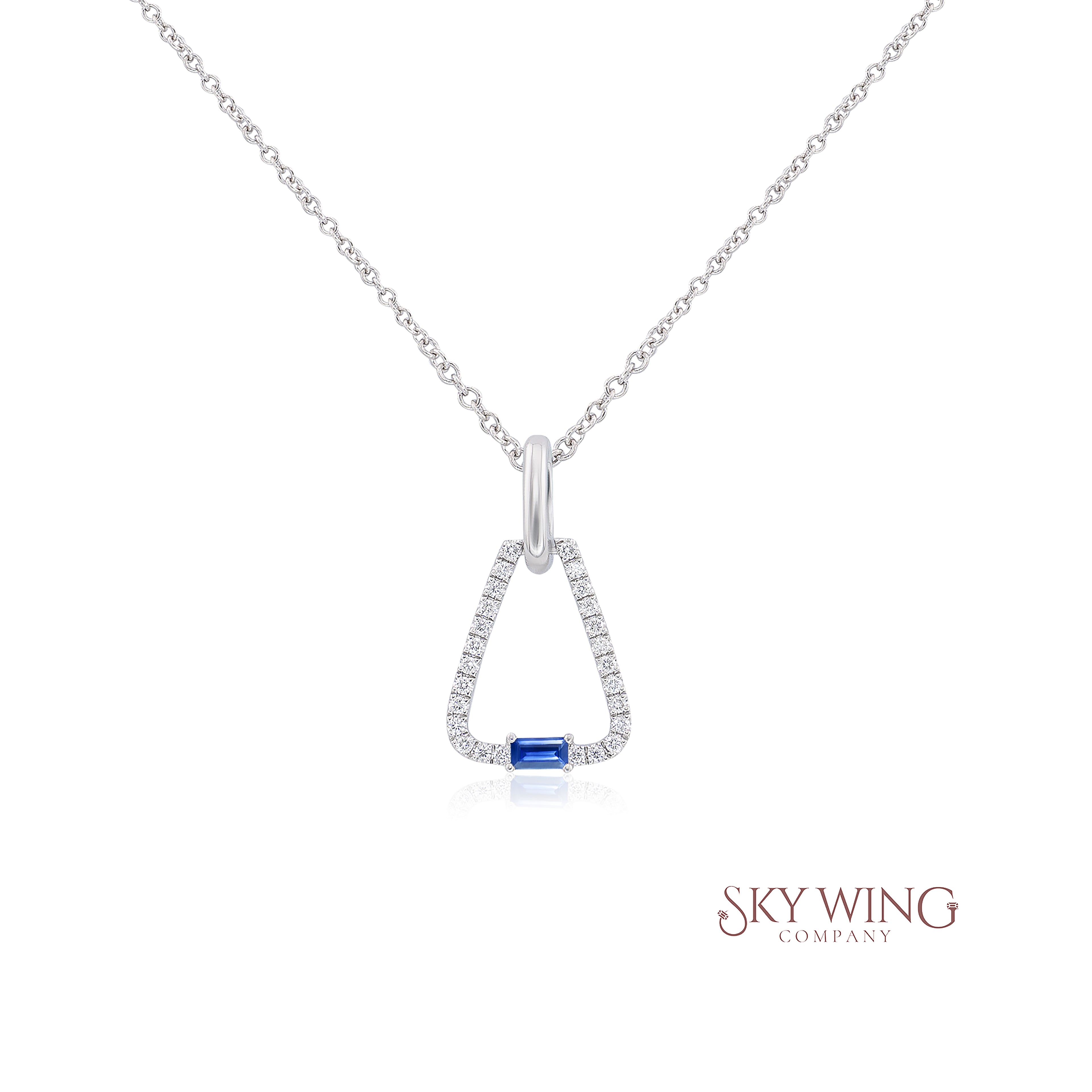 Blue Kite Shaped Necklace