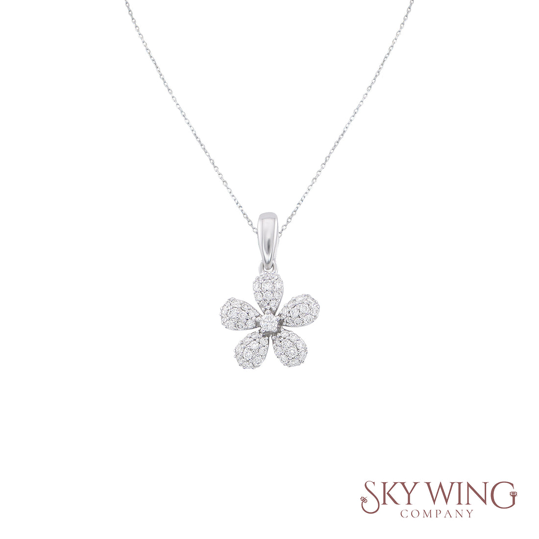 Diamond Flower Necklace