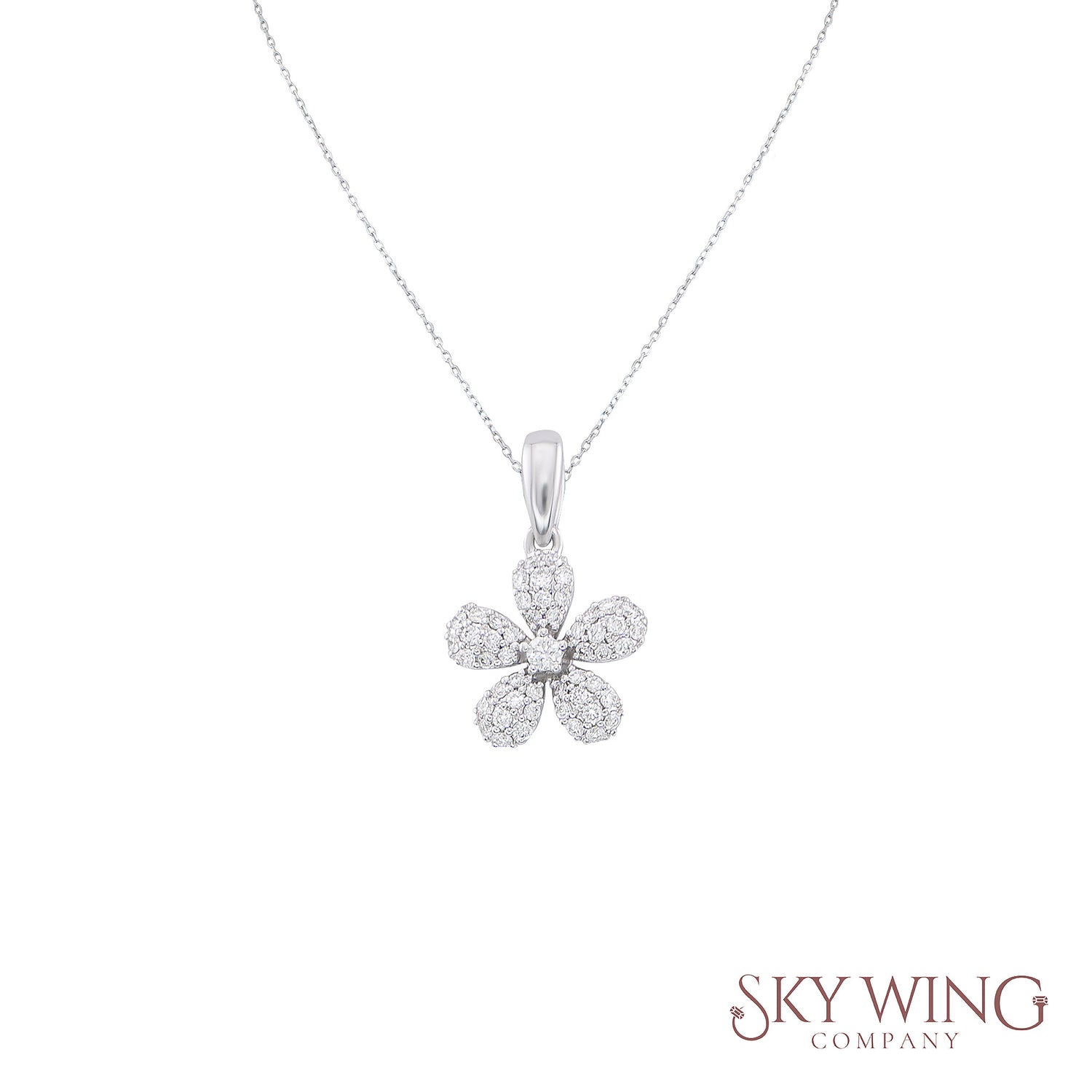 Diamond Flower Necklace