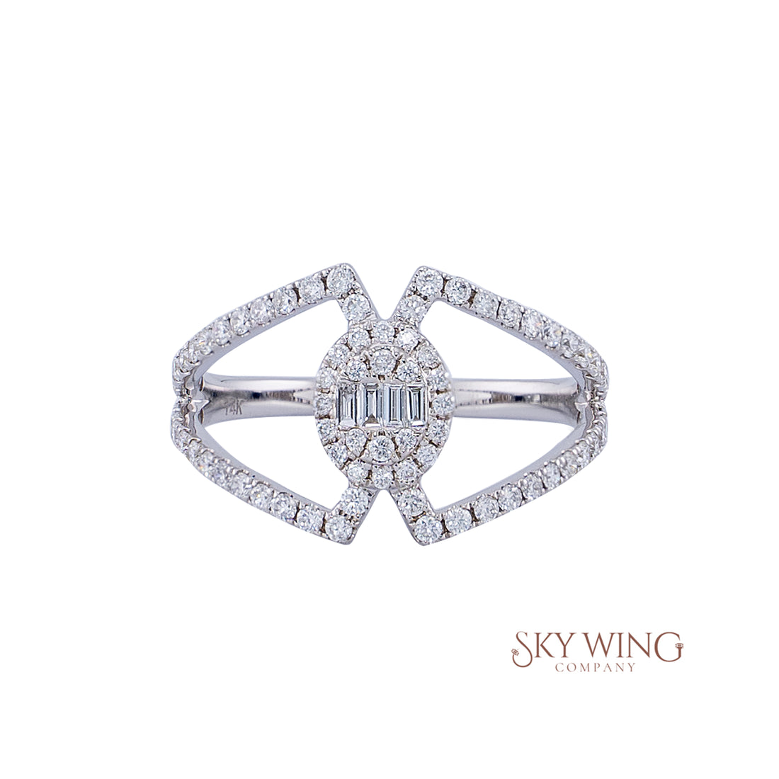 BAGUETTE AND ROUND DIAMOND RING