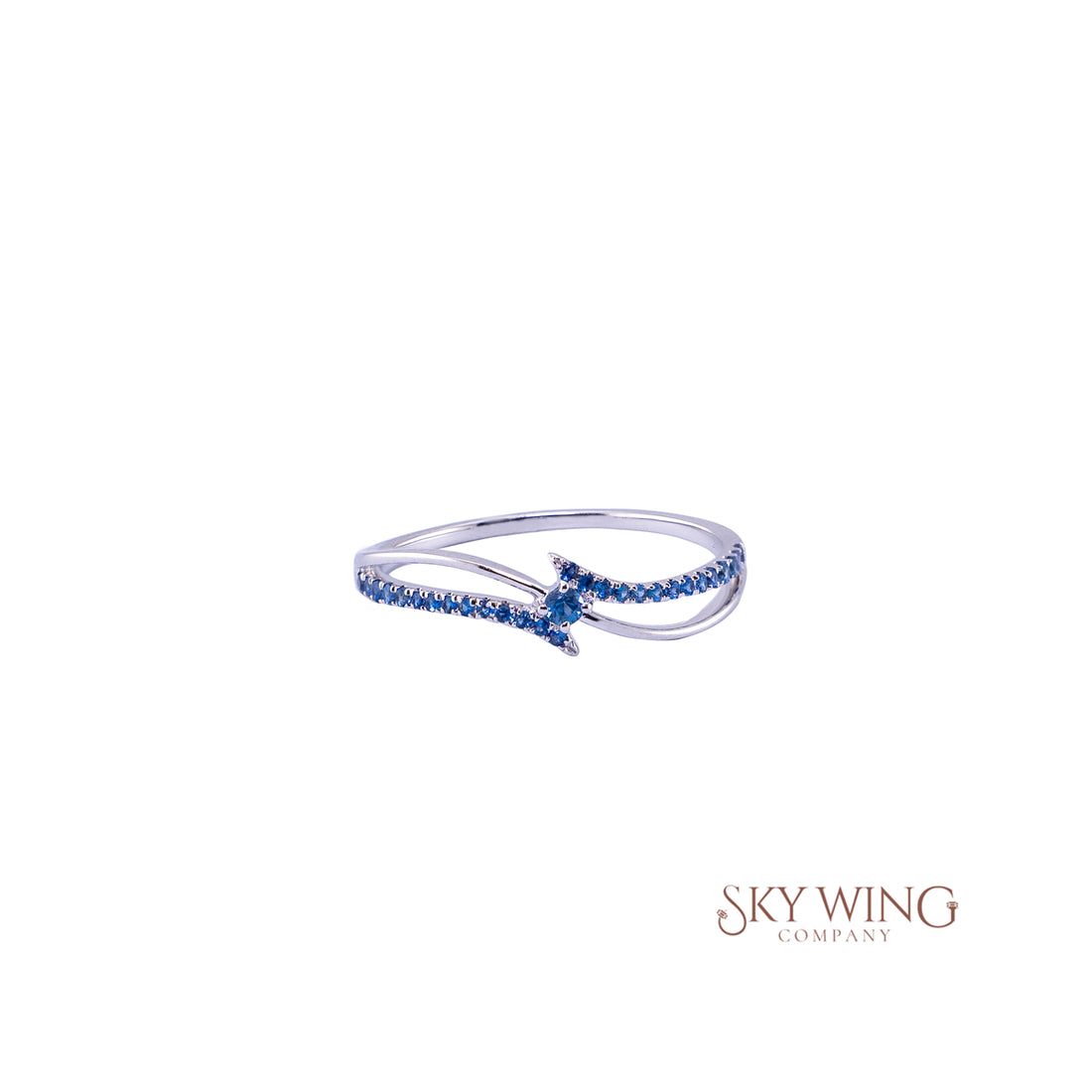 ROUND BLUE SAPPHIRE FANCY RING