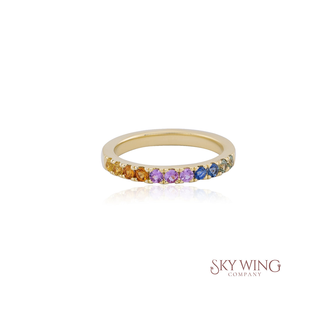 ROUND MULTI SAPPHIRE RING