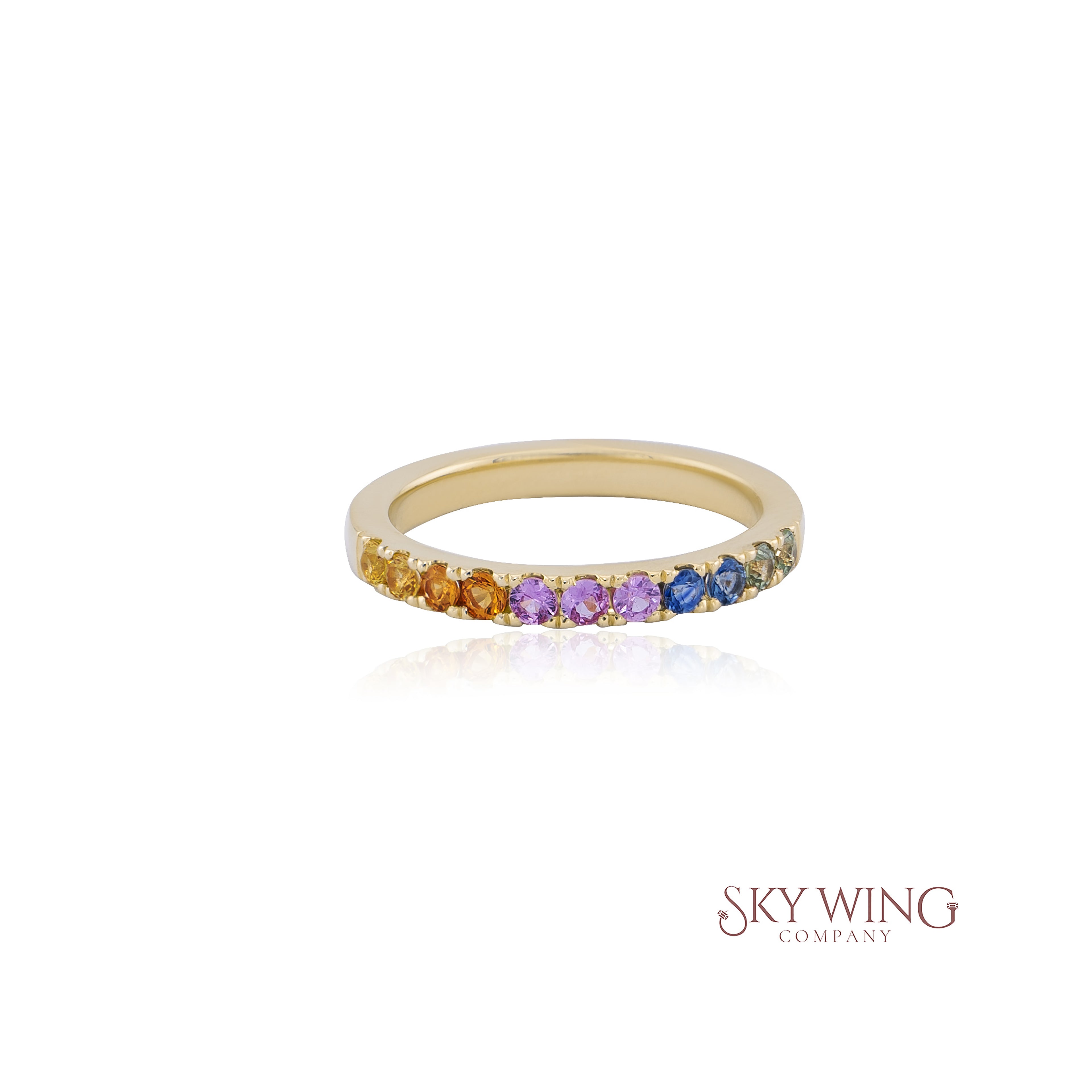 ROUND MULTI SAPPHIRE RING