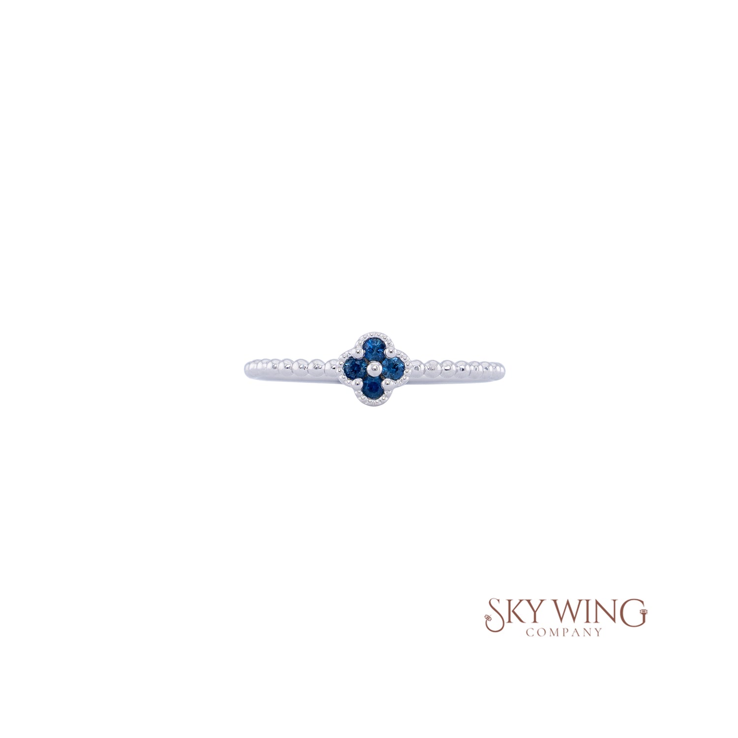 BLUE SAPPHIRE CLOVER RING
