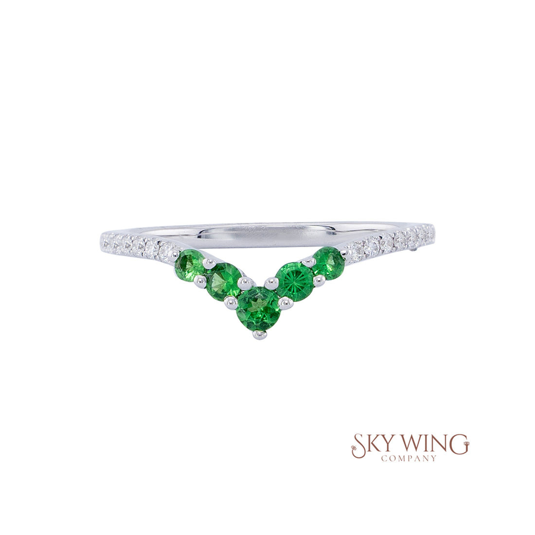 DIA: &amp; TSAVORITE CONTOUR BAND