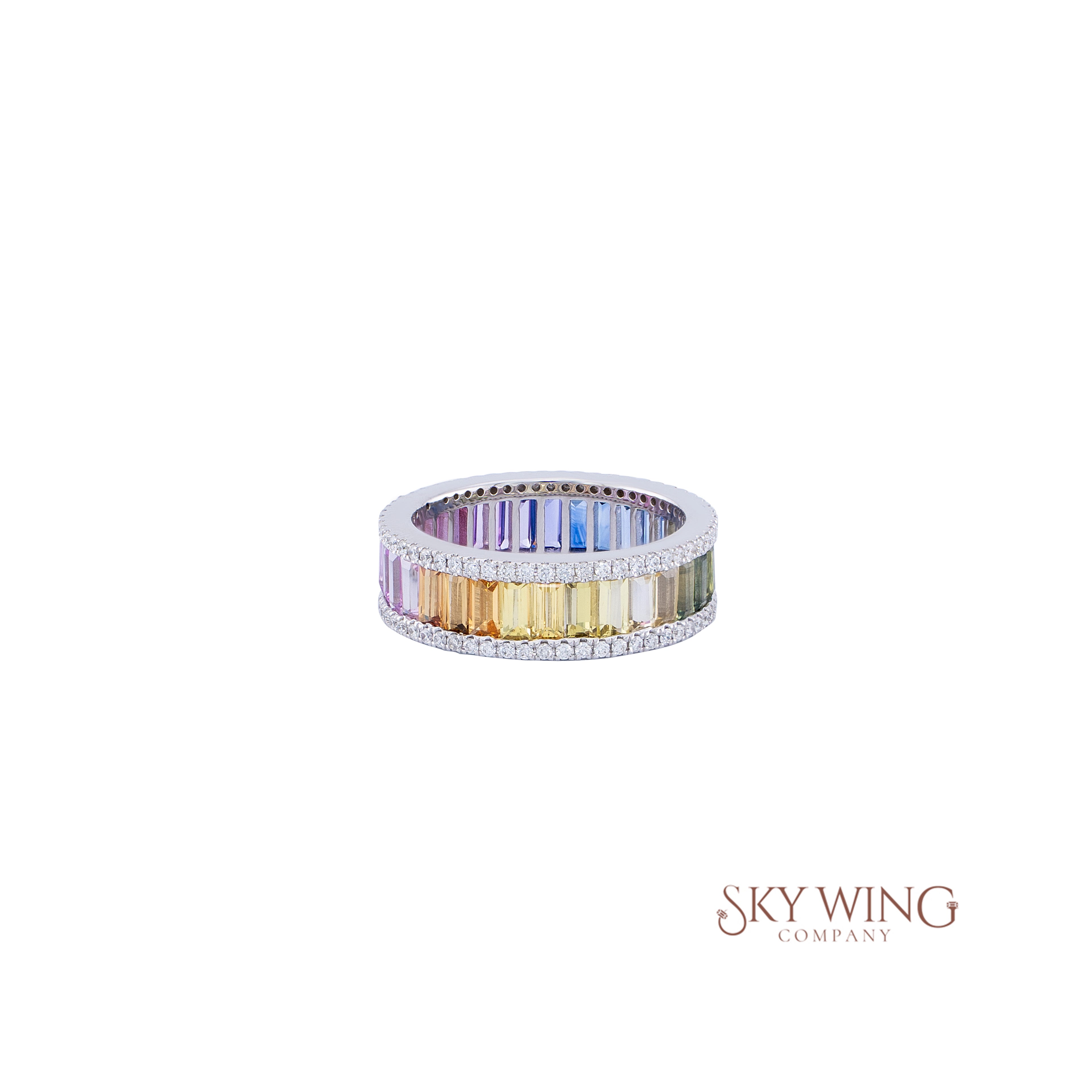 MULTI SAPPHIRE BAGUETTE RING