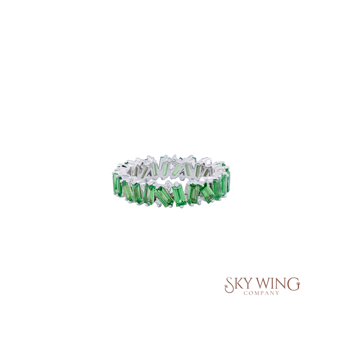 TSAVORITE BAGUETTE RING BAND