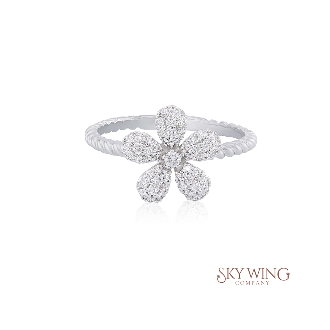 DIAMOND FLORAL RING