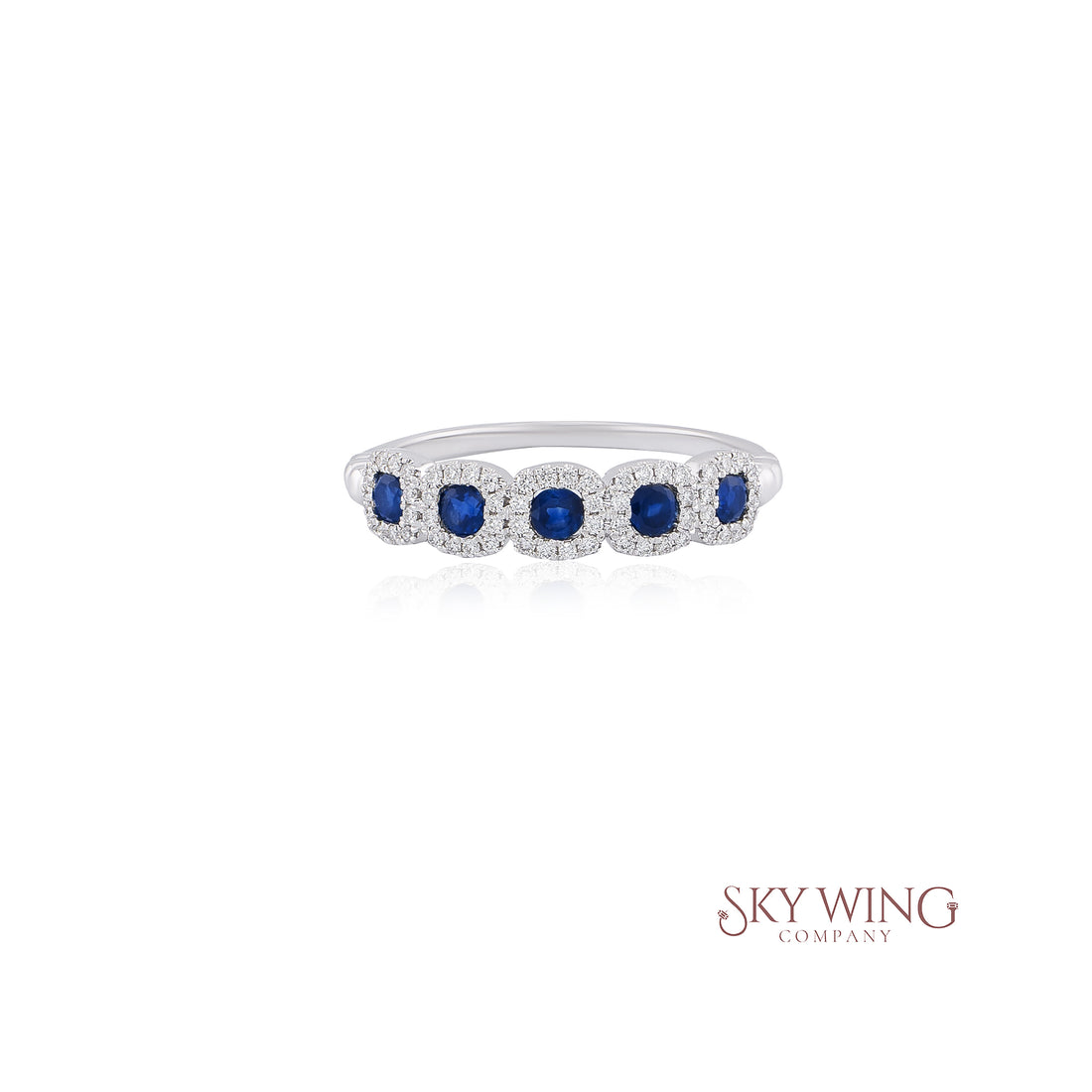 SAPPHIRE &amp; DIAMOND ROUND RING