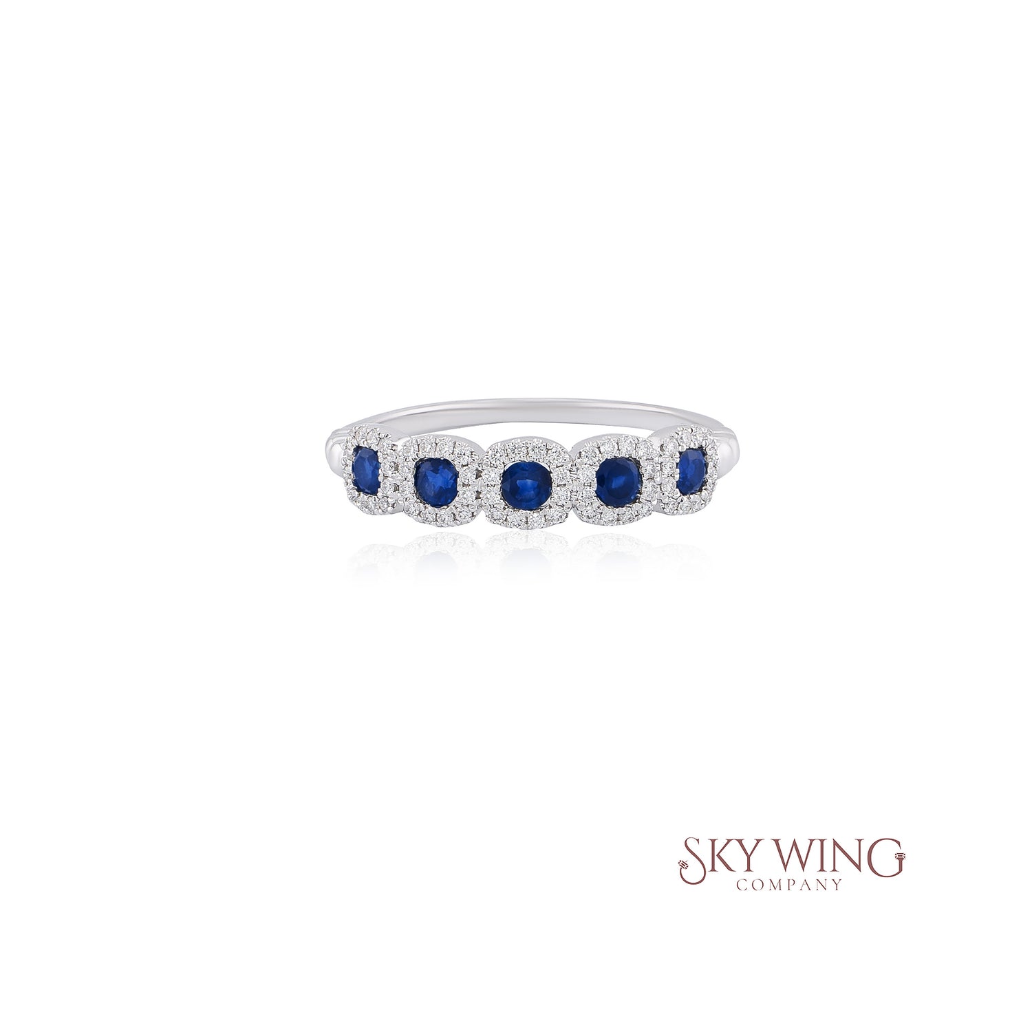 SAPPHIRE &amp; DIAMOND ROUND RING