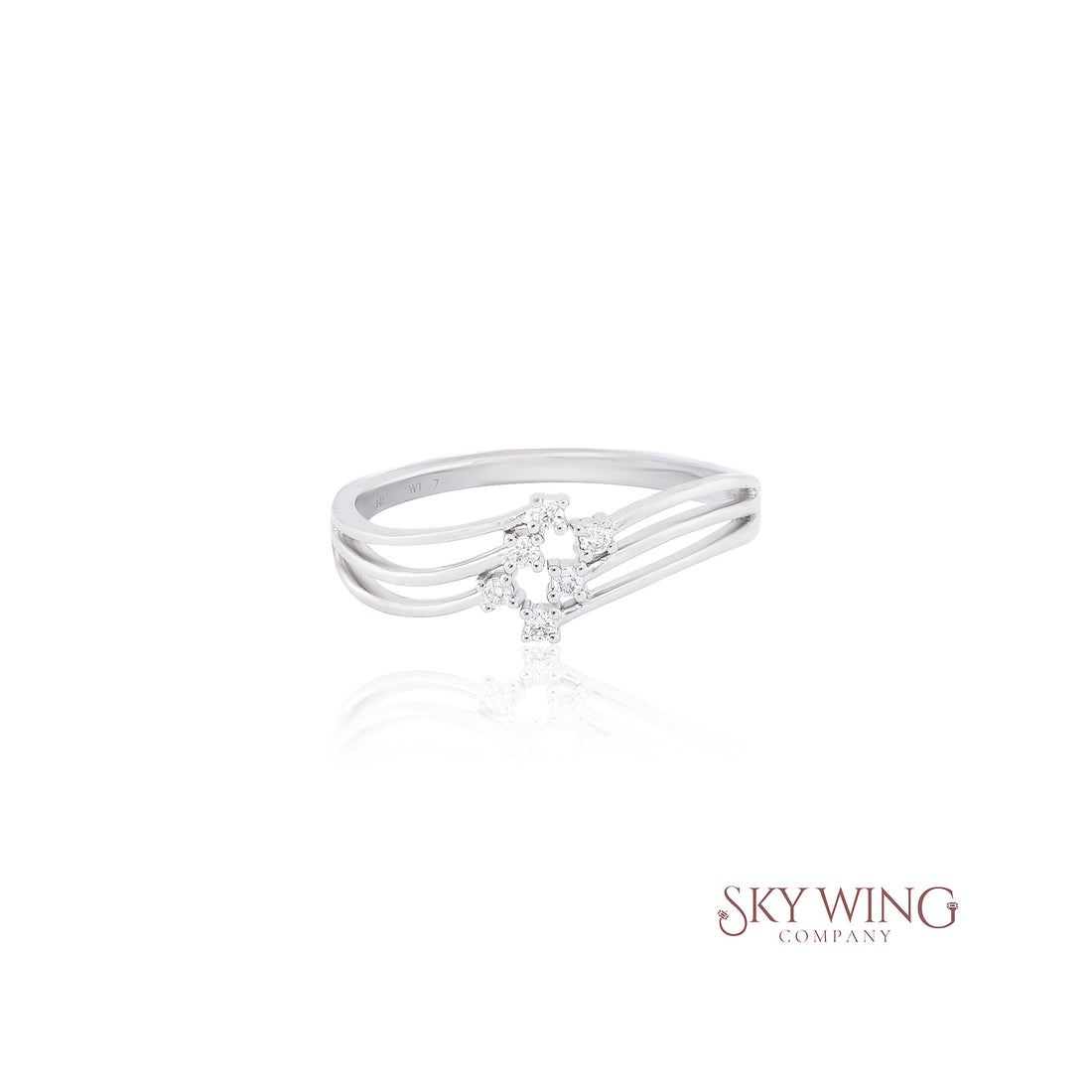 ROUND DIAMOND SCATTERED BAND RING