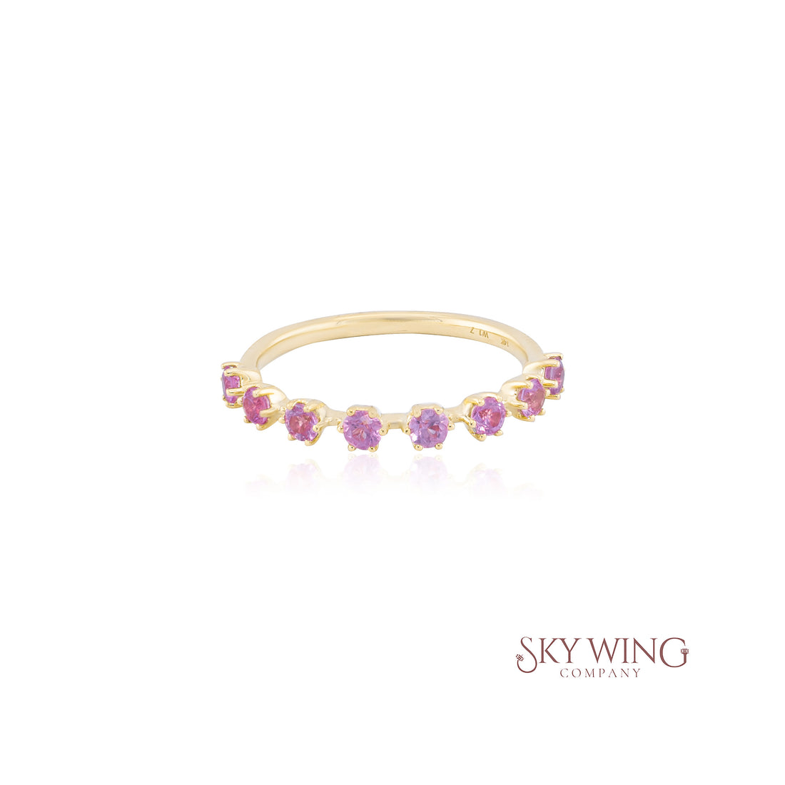 ROUND PINK SAPPHIRE RING