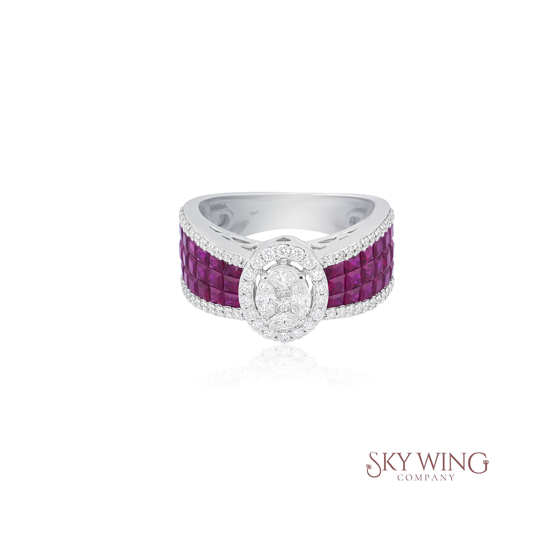 RUBY AND DIAMOND LOVE RING